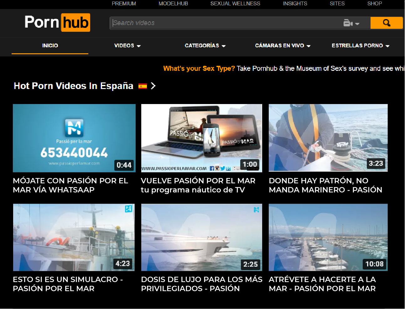 Pasión por el Mar, PornHub, inocentadas, santos inocentes